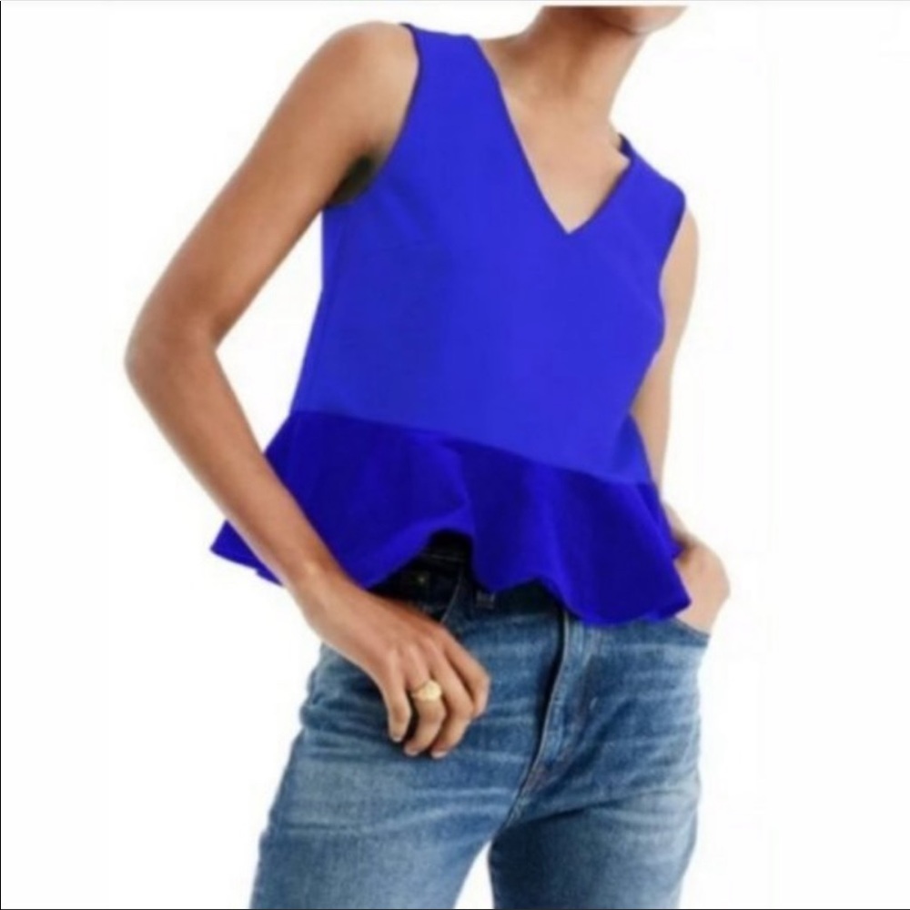 NWT Jcrew velvet peplum top